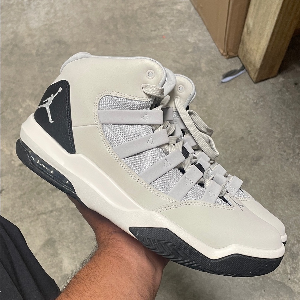 Jordan Max Aura Men's White and Black High-Top Sneakers